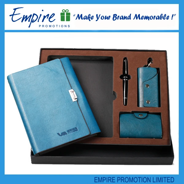 manufacturer custom luxurious business gift sets notebook