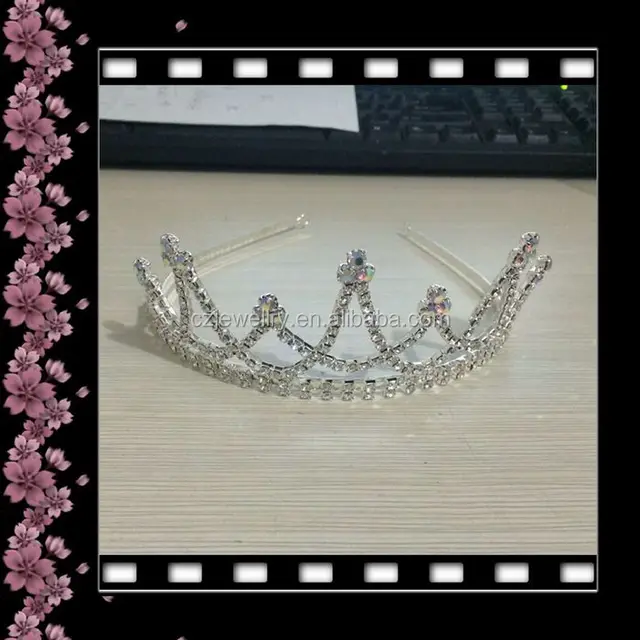 wholesale hair accessories girls tiaras and crowns clear with ab