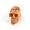 Red Aventurine Natural Stone Healing Crystal Carved Skulls Sculpture for Home House Decoration
