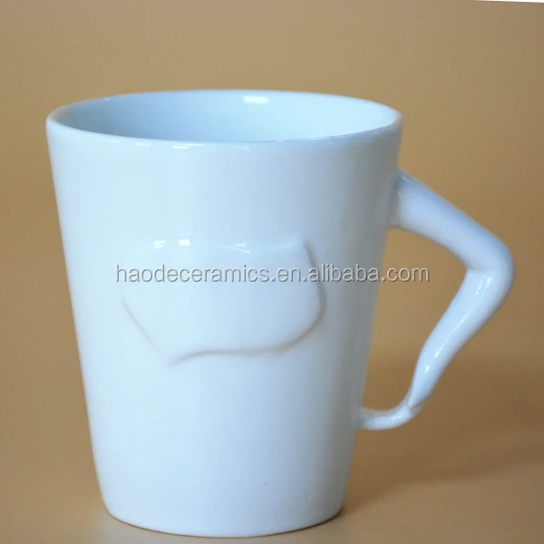 white emboss wholesale coffee cup manufacturer ceramic gift mug