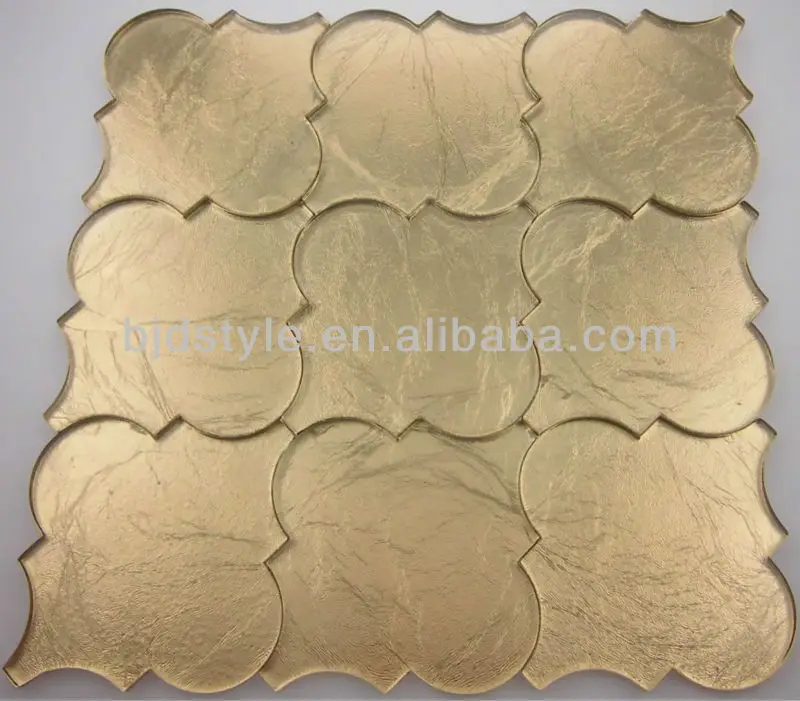 Goldleaf300x30012''x12''ウォータージェットガラスモザイクガラスのタイル問屋・仕入れ・卸・卸売り