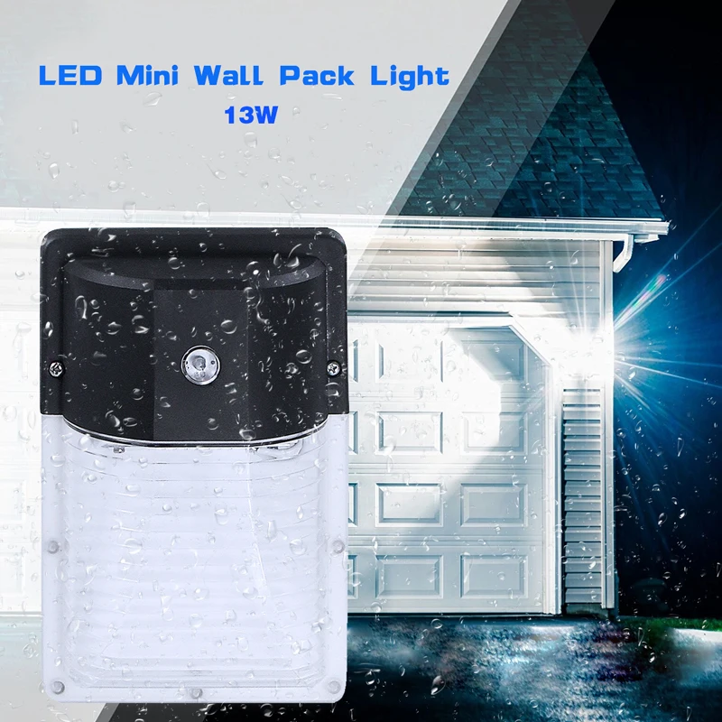 IP65 LED Dusk-to-Dawn 12W mini wall pack light