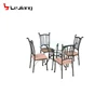 Free Sample Gold Round Marble Royal Oak Baroque Dining Table Set With 4 Chairs