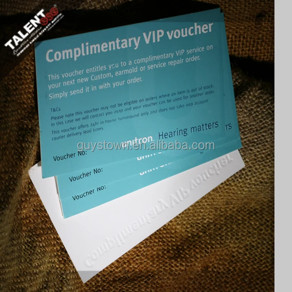 profession custom business voucher invitation card