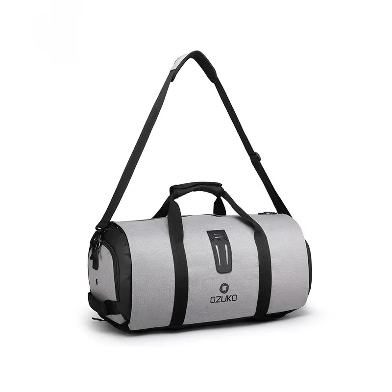 

Backpack with shoe compartment wholesale business travel bag custom bagpack waterproof bags travelling duffle suit bag, Black,grey