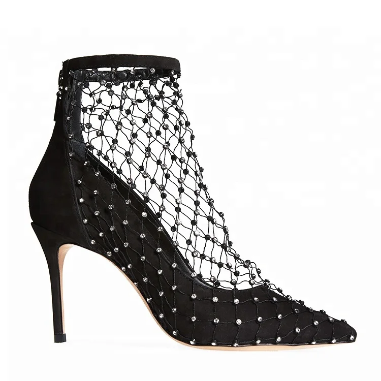 Wholesale Crystal Diamond Fishnet Designer Shoes Sexy Stilettos 2020, Red/black/customized
Wholesale Crystal Diamond Fishnet Designer Shoes Sexy Stilettos 2020, Red/black/customized