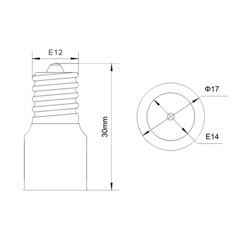 1205 E12 TO E14 LIGHTS ADAPTER SOCKET 1