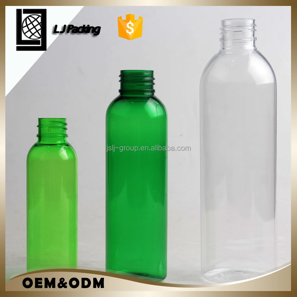 2017 new desgin empty colorful 100ml 4oz pet plastic boston round spray bottle for cosmetic packing
