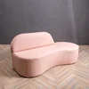 SGS Standard European Furniture Modern Pink Pu Leather Sofa Furniture Living Room