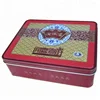 Premium rectangular metal tin gift box for cookie biscuit tea