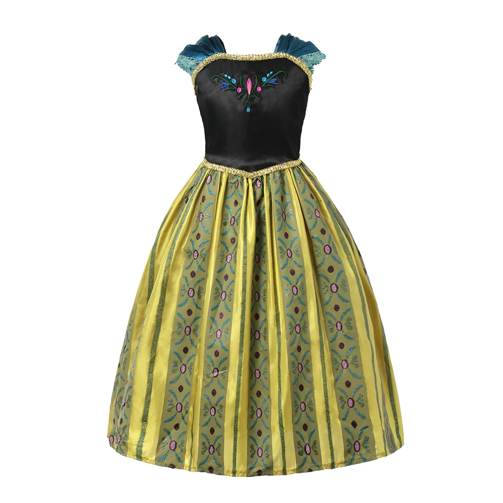 Anna Coronation Princess Girl Sleeveless Elsa Anna Princess Cosplay Costume Children Embroidery Party Ball for Halloween, As picture
Anna Coronation Princess Girl Sleeveless Elsa Anna Princess Cosplay Costume Children Embroidery Party Ball for Halloween, As picture