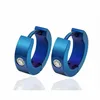 wenfanqi jewelry supplier discount 316 stainless steel jewelry small hoop huggie blue earrings fancy earring