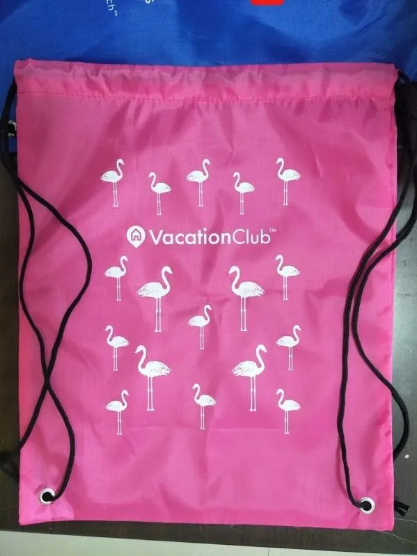 printed bag cotton canvas nylon backpack bag drawstring pouch