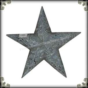 Cuisine mur étoile vintage gris en métal fixé au mur décor étoile