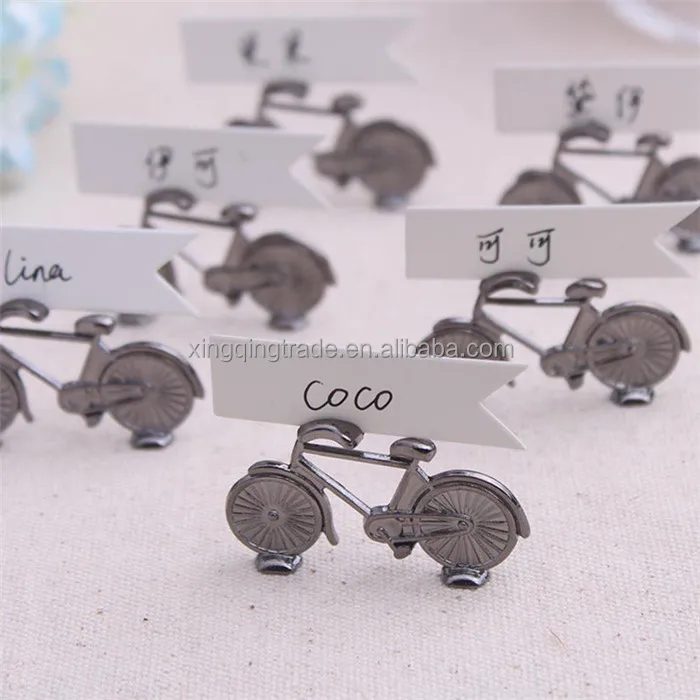 Perfect Wedding and Party Decoration Favor of "Le Tour" Bicycle Place Card/Photo Holder For Antique Wedding Favor