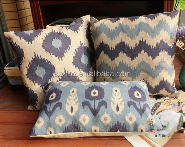 American country road styple simple pattern printed kilim cushion