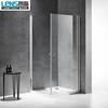European market hot sales cheap price frameless pivot glass swing EN14428 fold bathroom door shower cubicles
