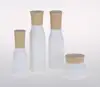 Opaque white glass bottles for cosmetic packing with 40ml 100ml 120ml bottle 50g 150g jar for lotion and cream