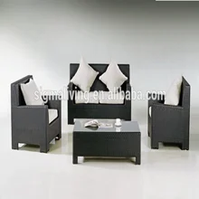 New designs high quality rattan garden coversation chairs and tables set