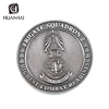 frigate squadron souvenir bulk custom acrylic packing antique silver wire drawing copper coin