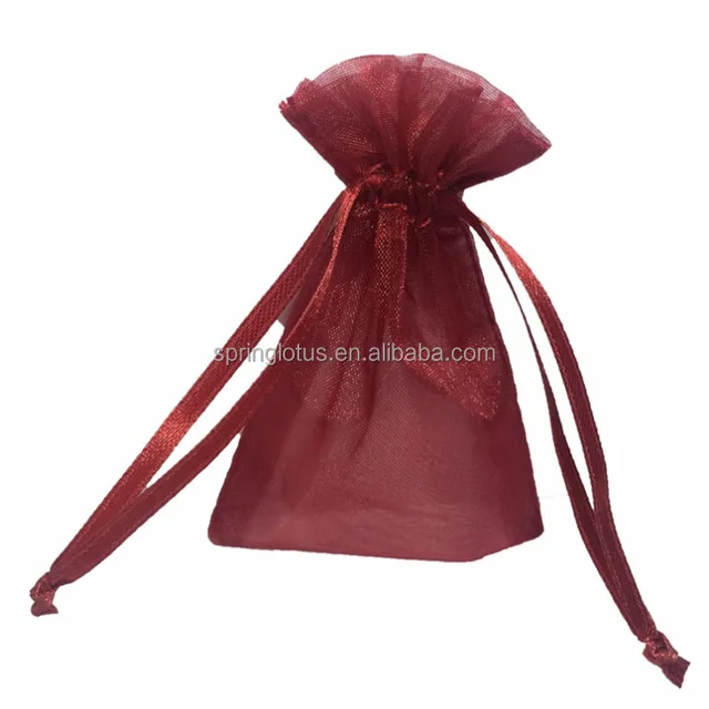 personalized drawstring organza yarn jewelry gift pouch bag