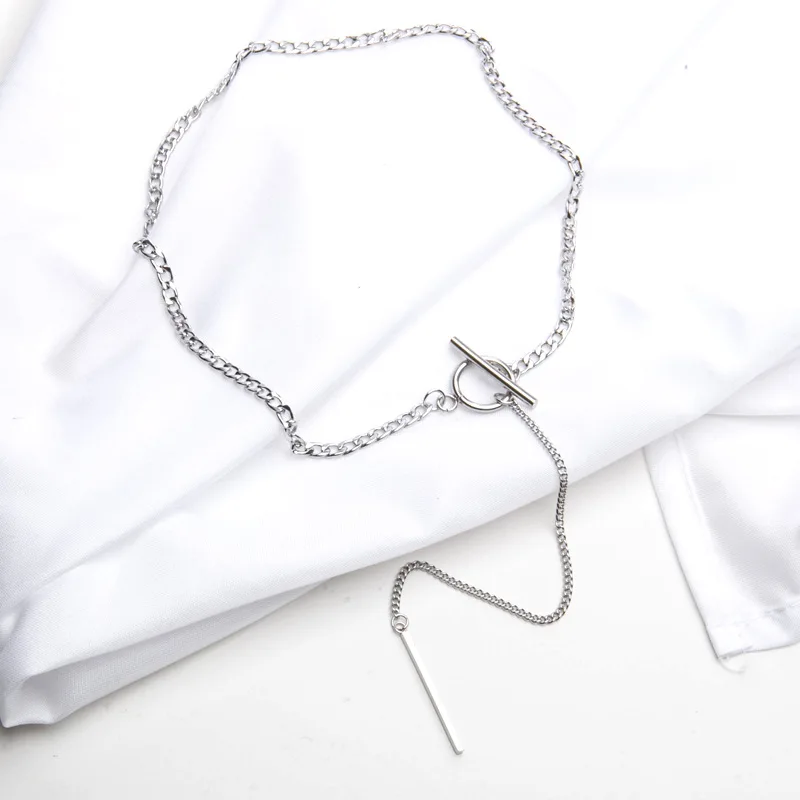 wholesale 2019 new design unisex Korean stainless steel chain bar circle necklace statement choler women men necklace, Picture
wholesale 2019 new design unisex Korean stainless steel chain bar circle necklace statement choler women men necklace, Picture