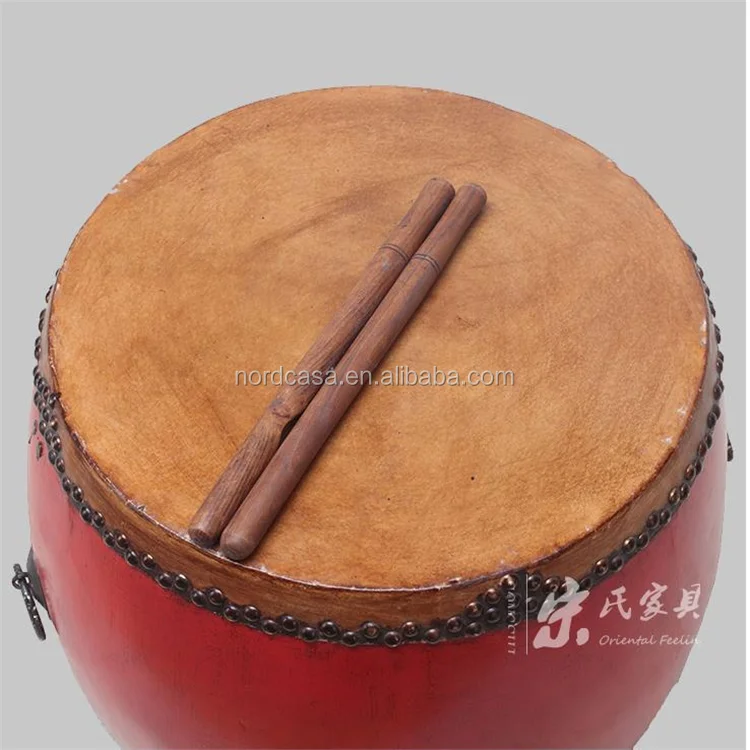 chinese wood drum stool