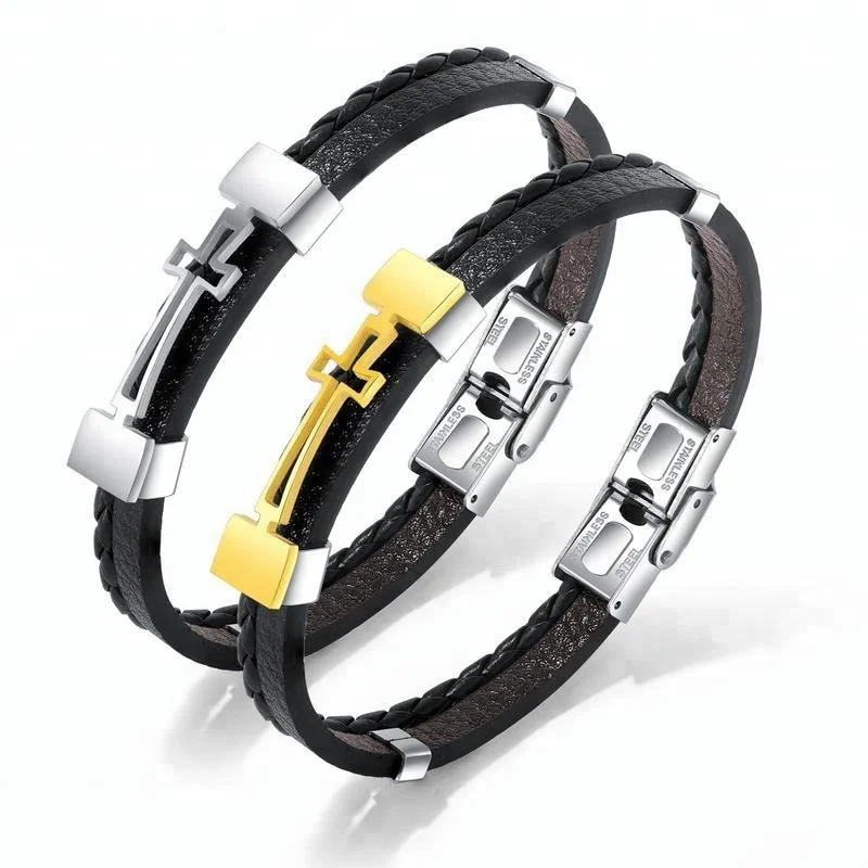 Plated Yellow Gold Jewelry Cross Bracelet Fashion Leather Bangle Pulsera, White;gold
Plated Yellow Gold Jewelry Cross Bracelet Fashion Leather Bangle Pulsera, White;gold