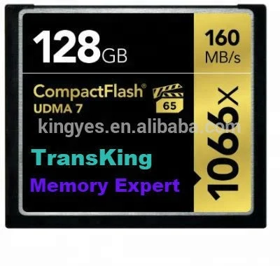 

128GB Original TransKing Professional 1066X 160MB/s UDMA 7 Compact Flash Card CF Card Memory Card, Black