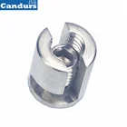 6 mm 90 Degree Wall Trellis 316 Stainless Steel Cable Wire Cross Clamp For Climbing Rope