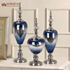 High quality handicraft home decorative glass vase with lid