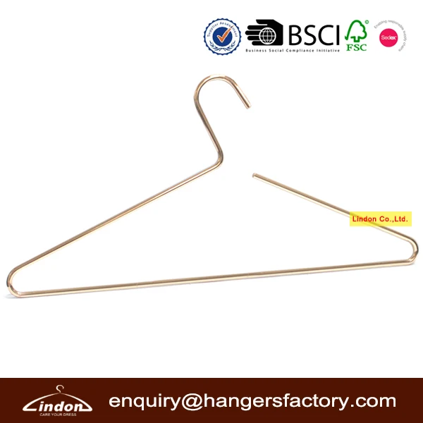 strong gold color  metal wire clothes hanger.jpg