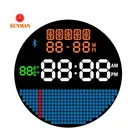 Custom digital round lcd clock watch module
