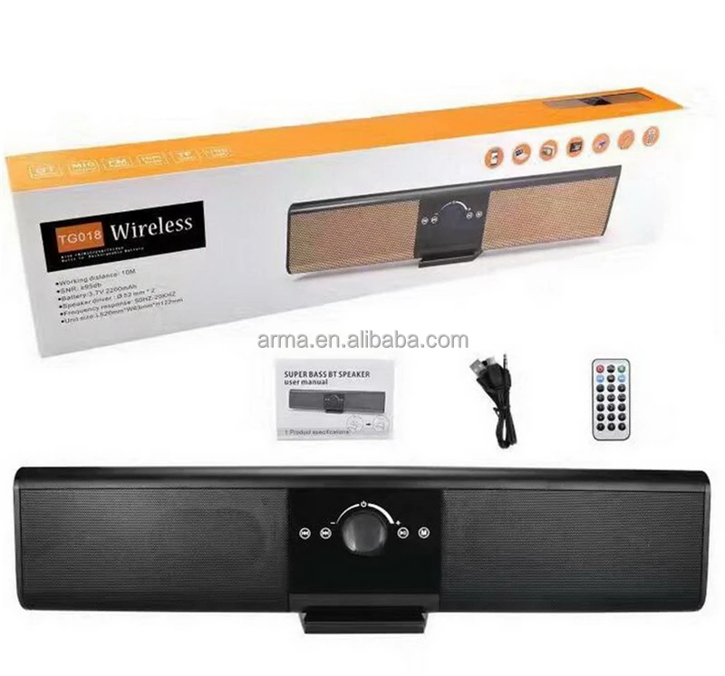 3D Stereo Wireless Speaker Soundbar with Remote Controller Karaoke Radio FM TF USB MP3 Music