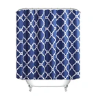 Geometric patterned classic custom printed waterproof indoor polyester shower curtain