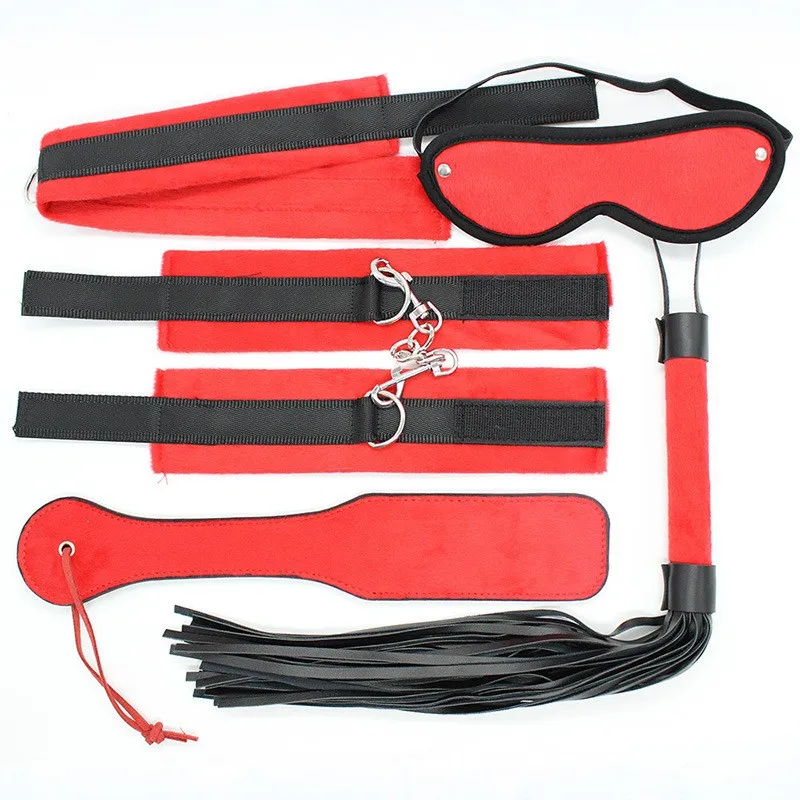 Conjunto De Lingerie Feminina Bdsm E Bondage Vermelho Sexy Brinquedo