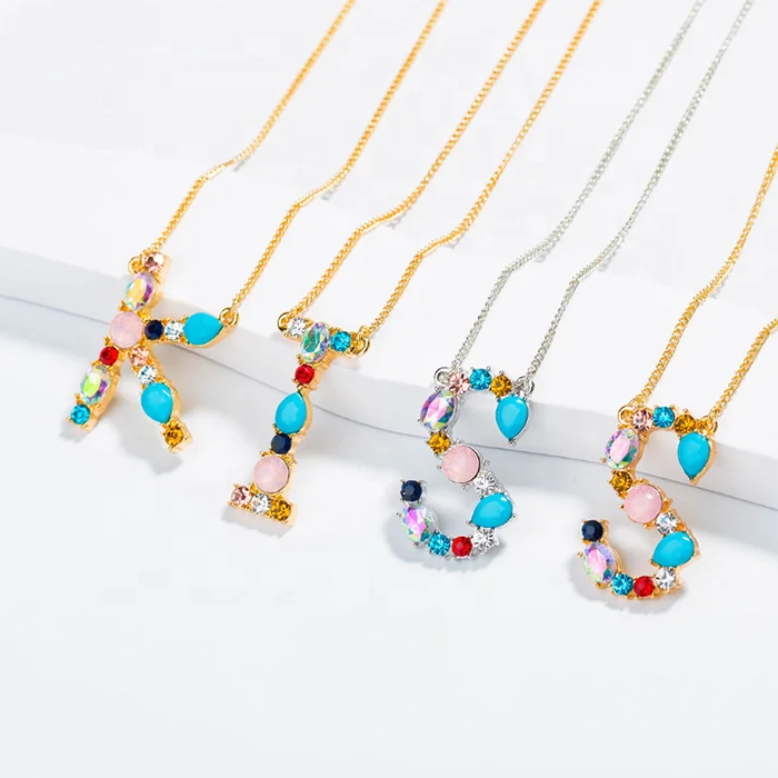 26 LETTER Jewelry Long Chain Pendant Necklace Rainbow Initial Letter Pendant Necklace
26 LETTER Jewelry Long Chain Pendant Necklace Rainbow Initial Letter Pendant Necklace