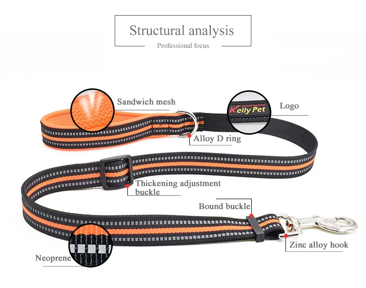 Nylon soft breathable training pet dog leash