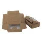 Kraft paper food dessert box with window