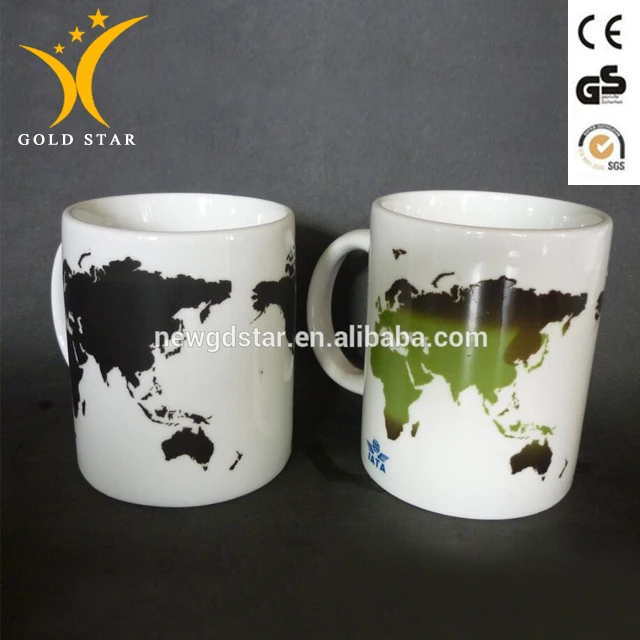 2018 new item oem color changing sublimation ceramic magic mug
