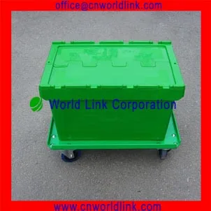 プラスチック製の木箱のふたを添付600x400x340mm移動農業-かご問屋・仕入れ・卸・卸売り