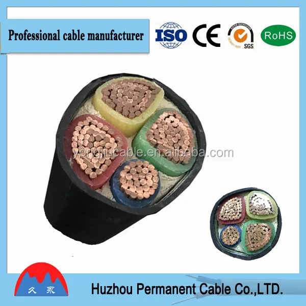 Factory copper electric cable 35mm 300 sq mm 4core electric power cable