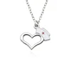 Online Shop China Zinc Alloy Enamel Heart Shape Nurse Cap Silver Nurse Charm Necklace For Gifts