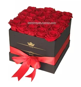 waterproof flower packaging cardboard gift box for preserved