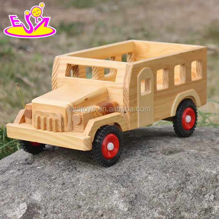 wooden toy cars and trucks