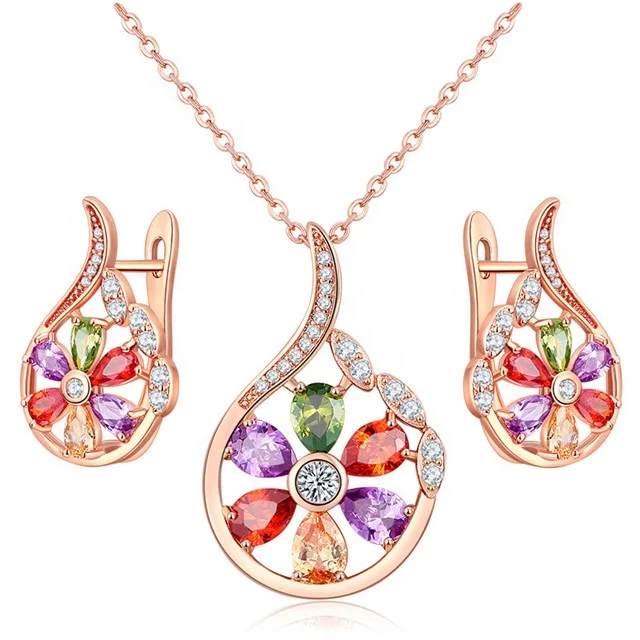 Multi Jewelry Necklace With Earring Plated 18K Gold Jewellery Women Wedding Accessories
Multi Jewelry Necklace With Earring Plated 18K Gold Jewellery Women Wedding Accessories