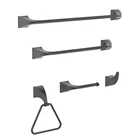 Hyper Series hotel bathroom accessories black/ bathroom hardware/ bathroom fitting set