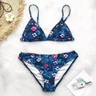 Swimwear & Beachwear High Waist Flower Sublimation Printing Teen Girls Brazilian Custom Bikini