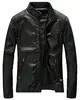 Men's Casual Winter PU Jackets Outdoor Coat leather Windbreaker Mens Full Zip Up Track Jacket