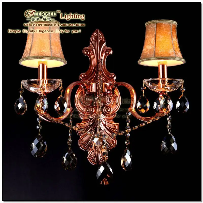 2013 New Noble Design Lighting for Interior Lamp Shades Clip On Crystal Wall Light MDS37-L2